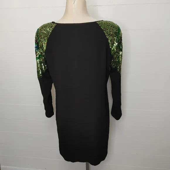Trina Turk peacock sequin mini dress size 6 - Picture 6 of 15